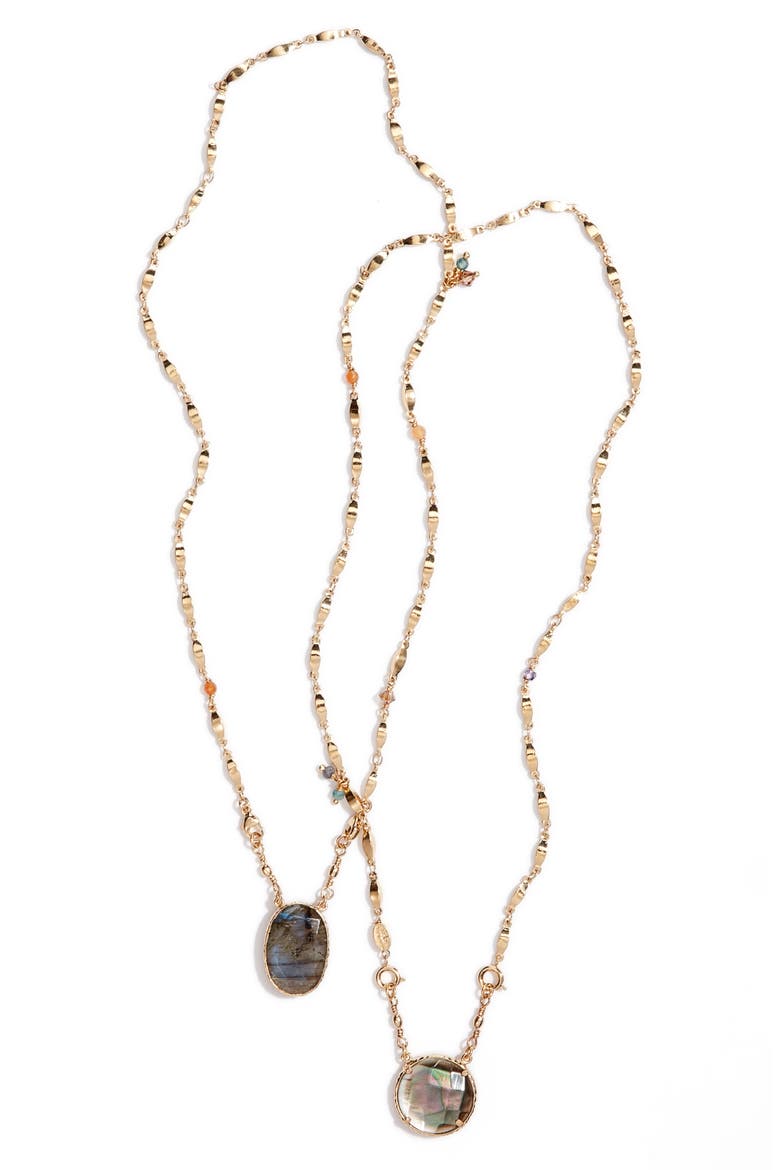 Scapulaire Convertible Pendant Necklace, Alternate, color, GREY WHITE