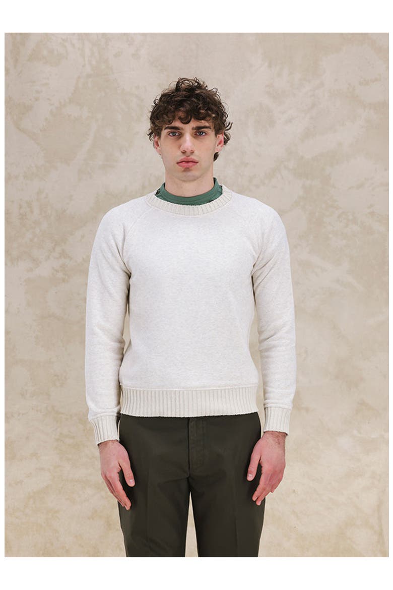 Mayfair Cotton Sweatshirt, Alternate, color, Cream