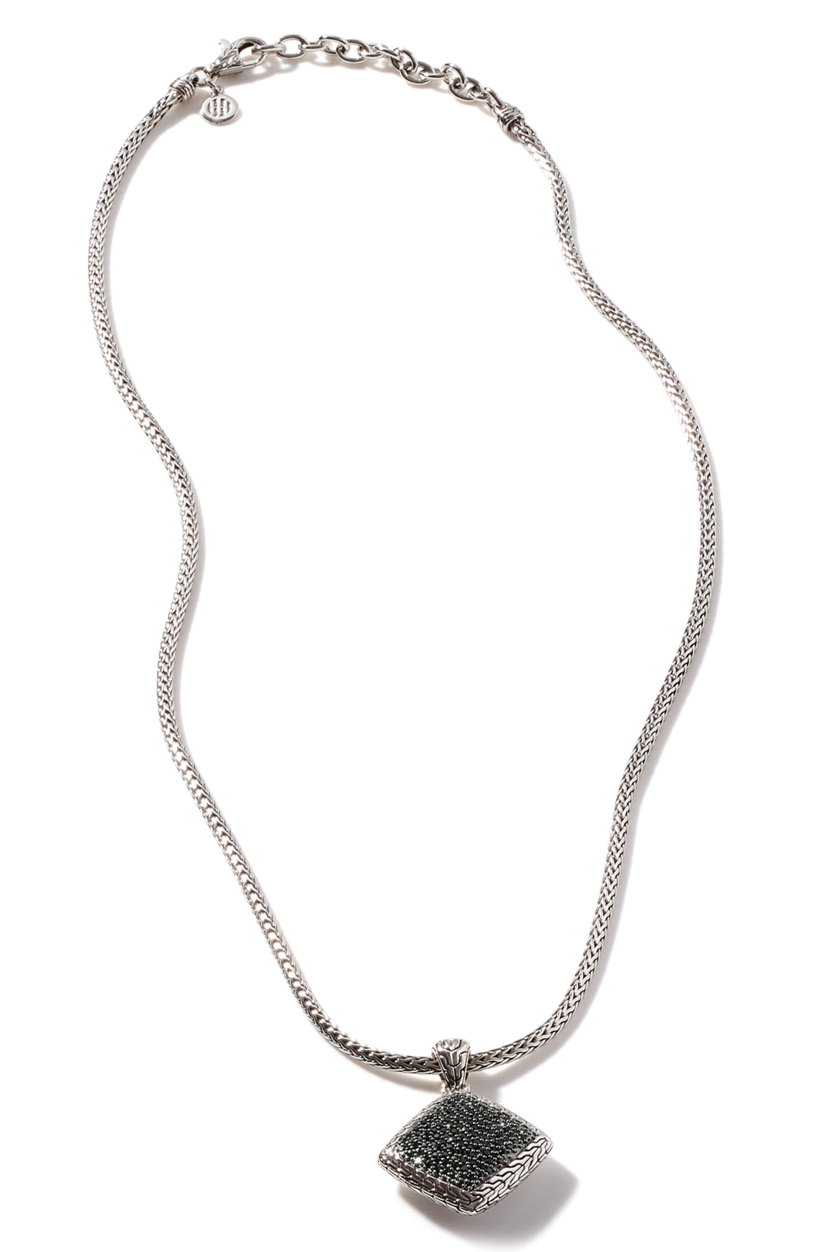 John Hardy Classic Chain Square Pendant Necklace