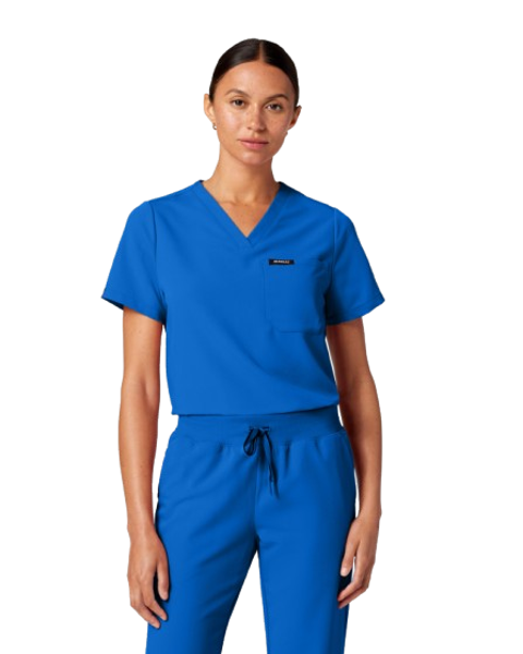 Rhena Women's 1-Pocket Classic V-Neck Scrub Top