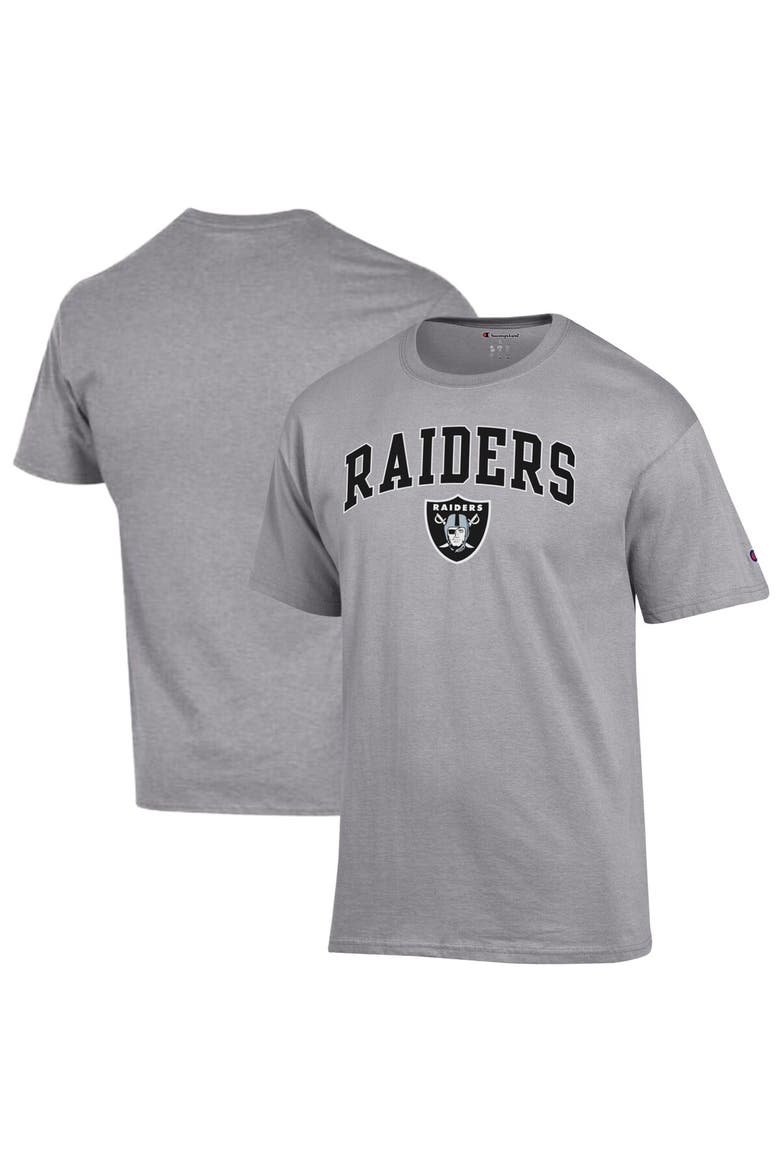 Men's Champion Gray Las Vegas Raiders Arch Over Logo T-Shirt, Main, color, Gray