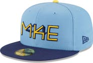 New Era Men's New Era Powder Blue Milwaukee Brewers 2022 City Connect 59FIFTY Fitted Hat