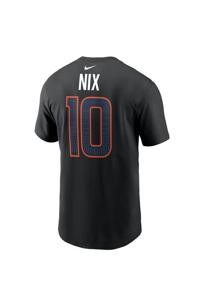 Men's Nike Bo Nix Black Denver Broncos Carbon Name & Number T-Shirt, Alternate, color, Black