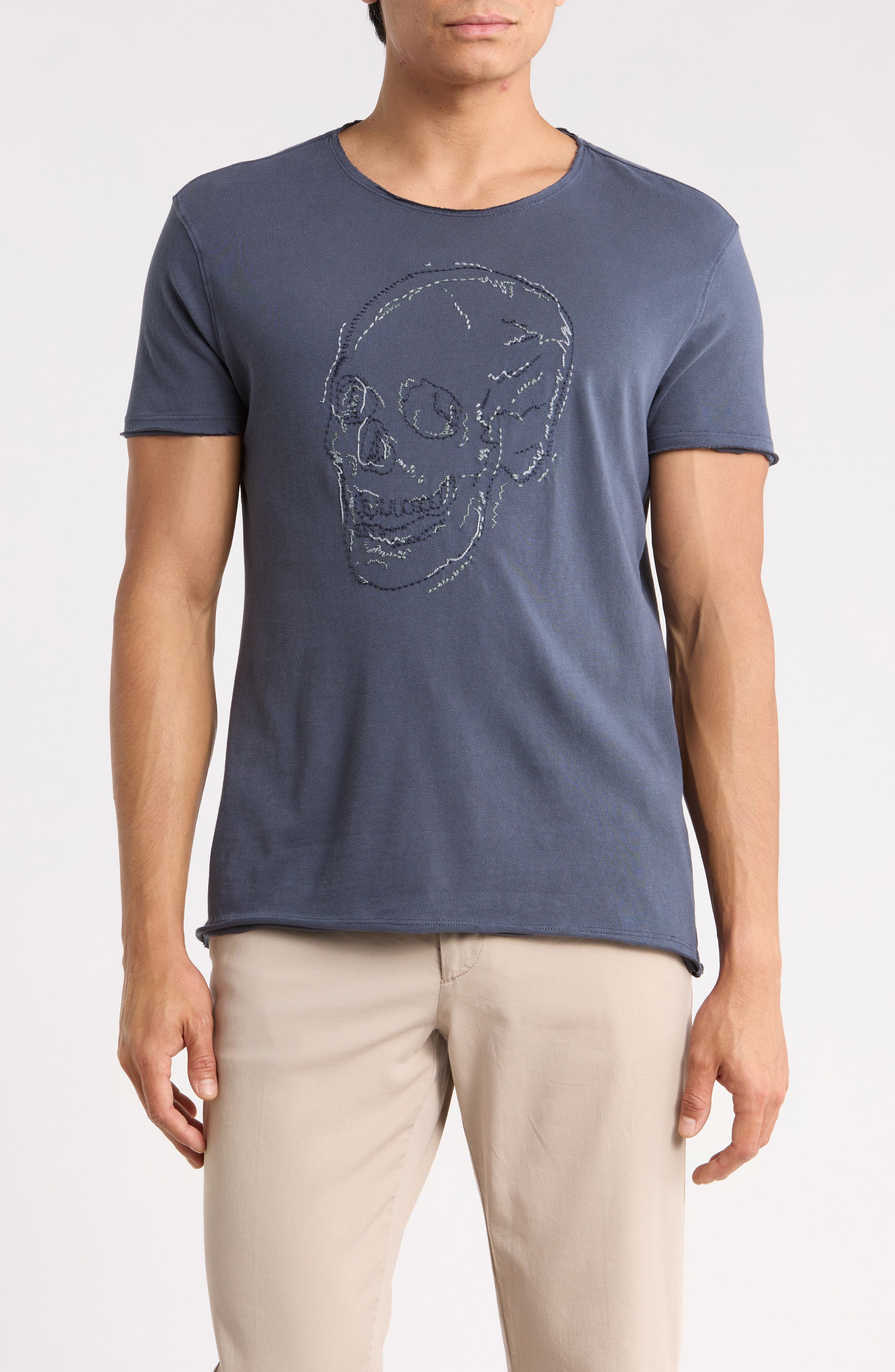 Embroidered Skull T-Shirt