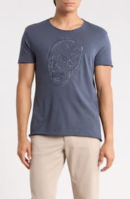 John Varvatos Embroidered Skull T-Shirt