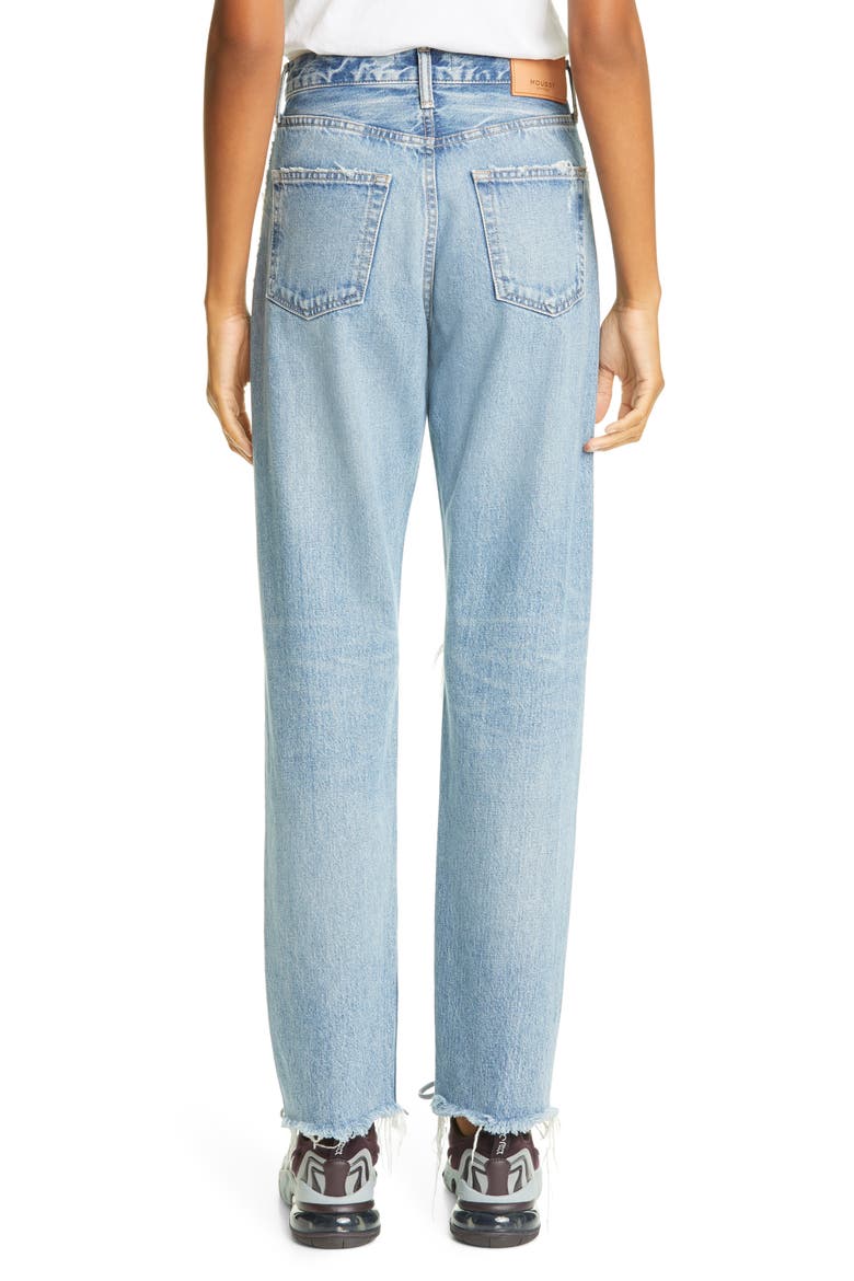 Viola Ripped Straight Leg Jeans, Alternate, color, BLUE