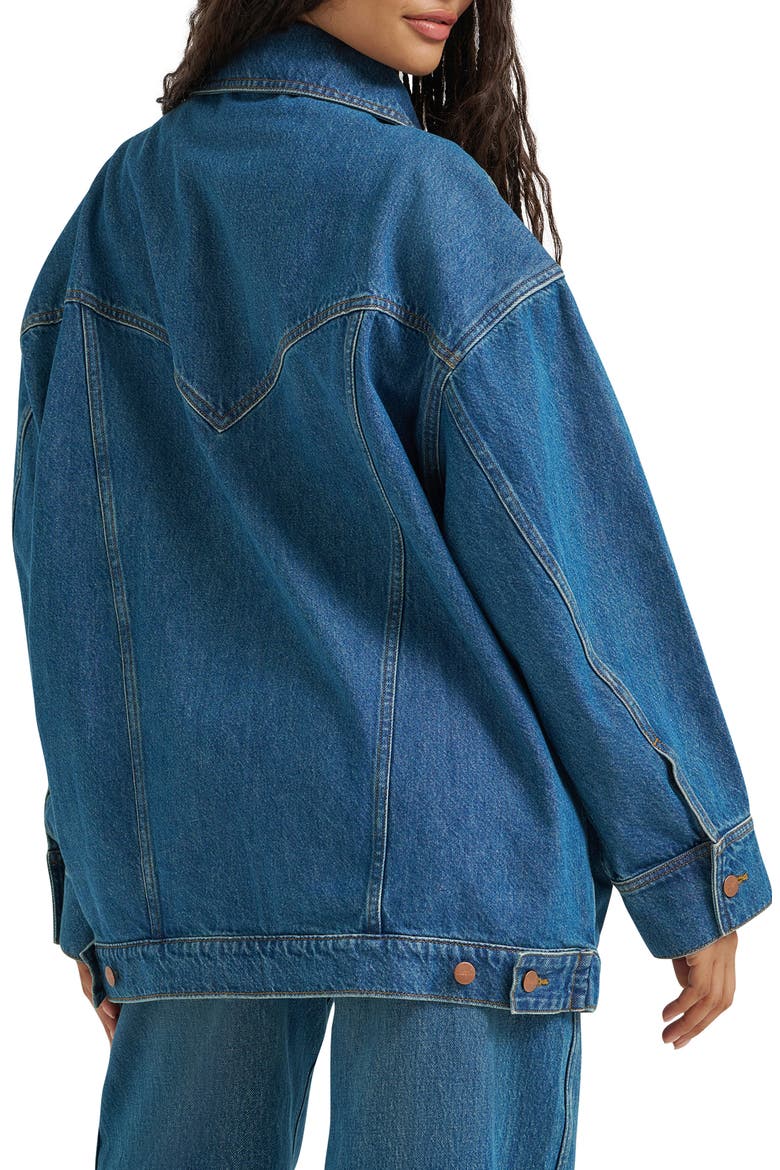 Mega Denim Trucker Jacket, Alternate, color, ACE