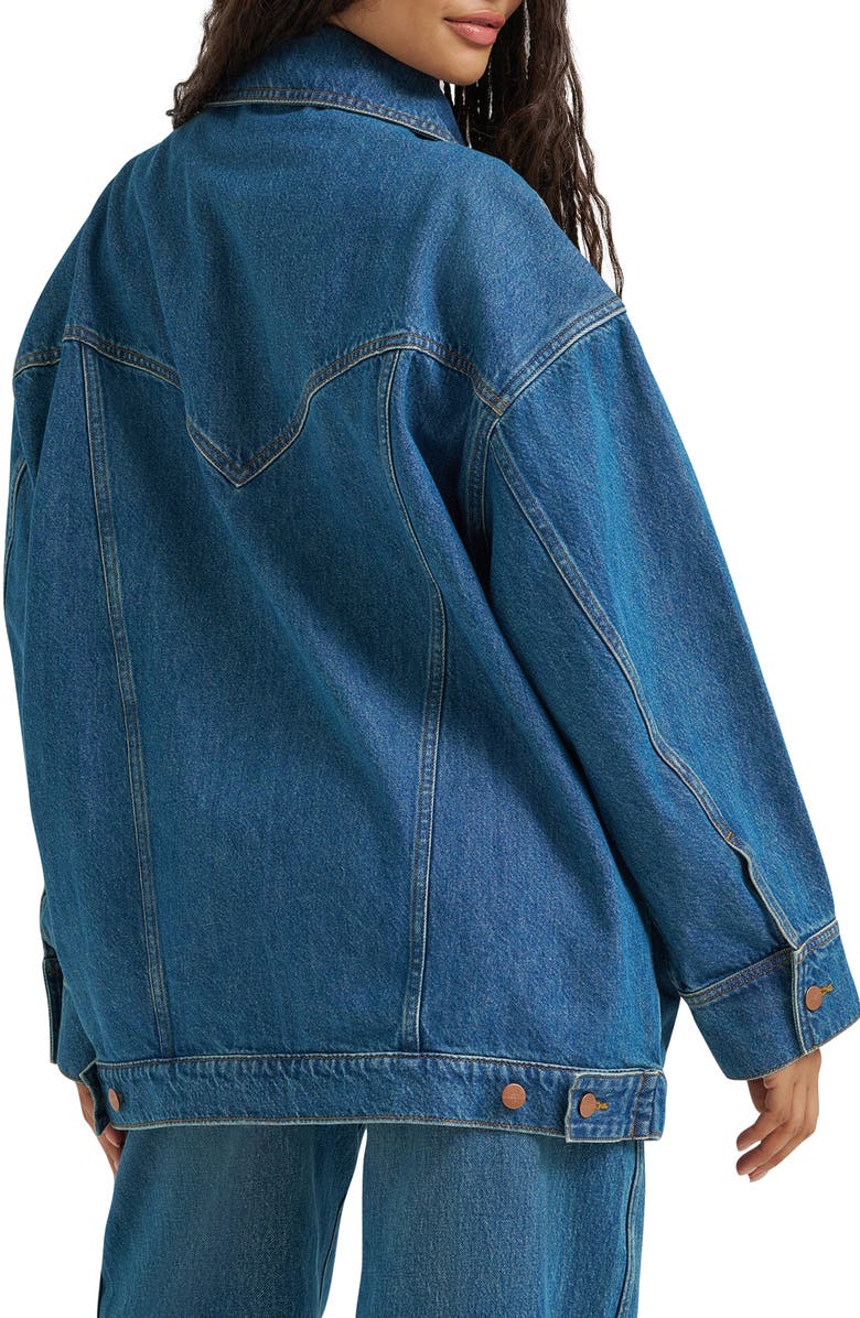 Wrangler Mega Denim Trucker Jacket, Alternate, color, Ace