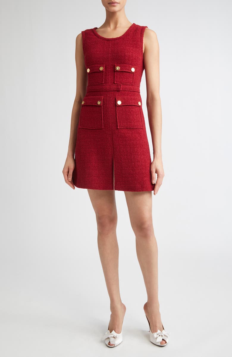Giambattista Valli Sleeveless Bouclé Dress, Main, color,