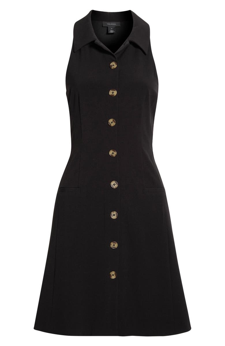 Halogen<sup>®</sup> Cutaway Sleeve Shirtdress, Alternate, color, Rich Black