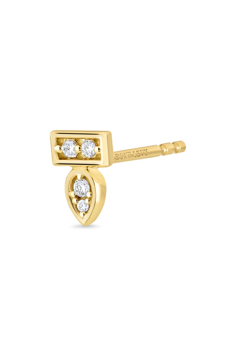 Florentine 18k Gold Diamond Stud Earrings, Alternate, color, 18KY