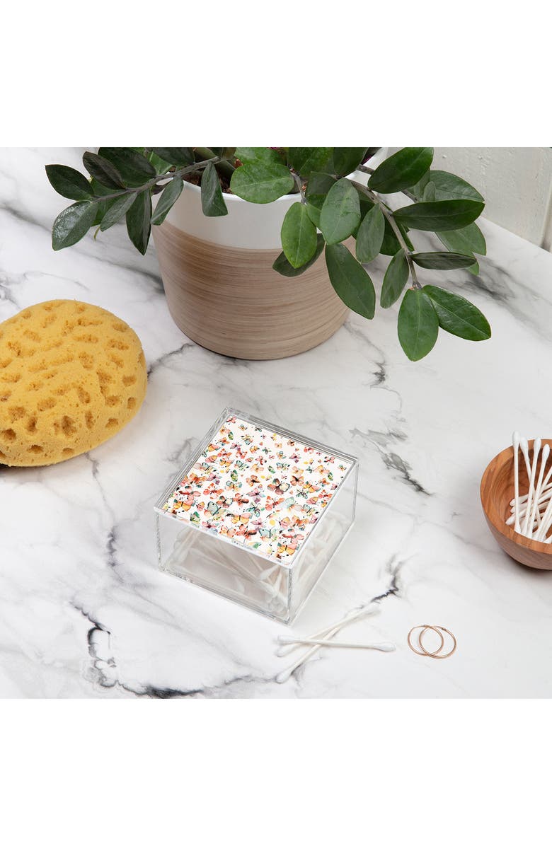 Deny Designs Ninola Design Butterflies Watercolor Acrylic Box, Alternate, color, Multi