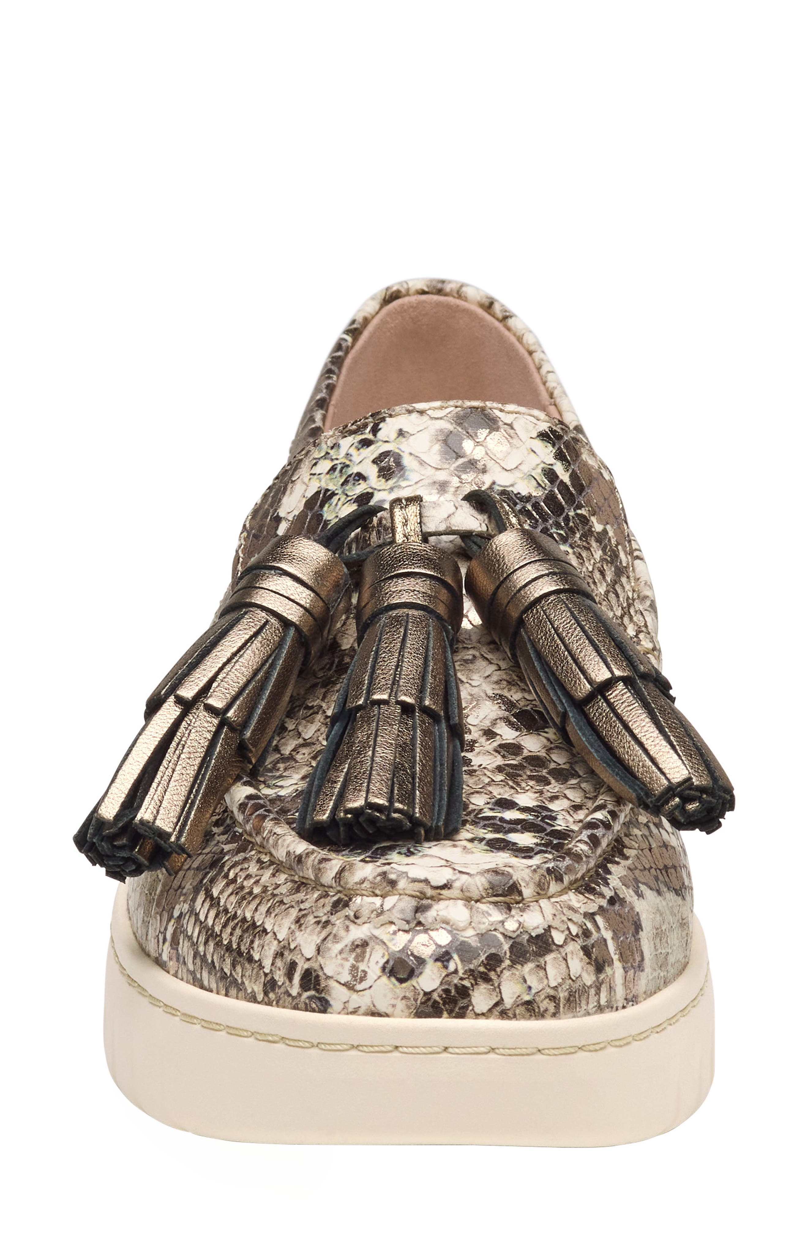 Camryn Tassel Loafer, Alternate, color, PEWTER METALLIC