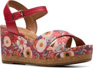 Clarks® Chicly Floral Wedge Sandal