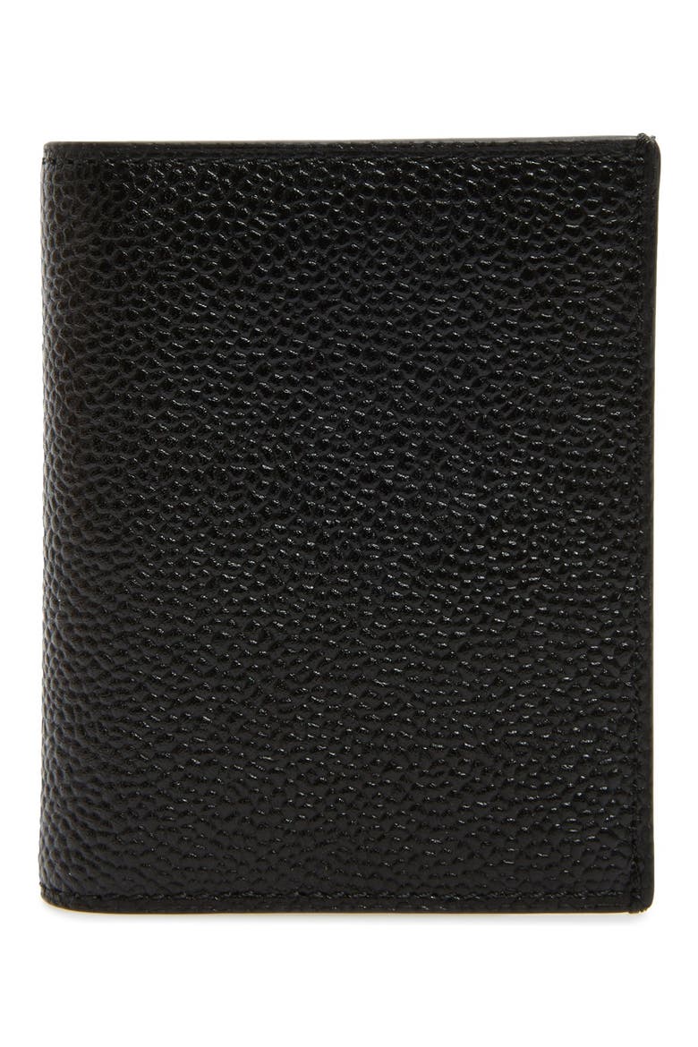 Leather Card Holder, Main, color, BLACK