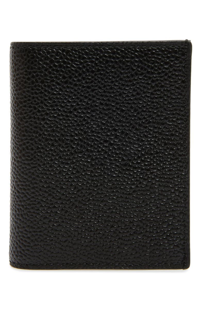 Thom Browne Leather Card Holder, Main, color, 