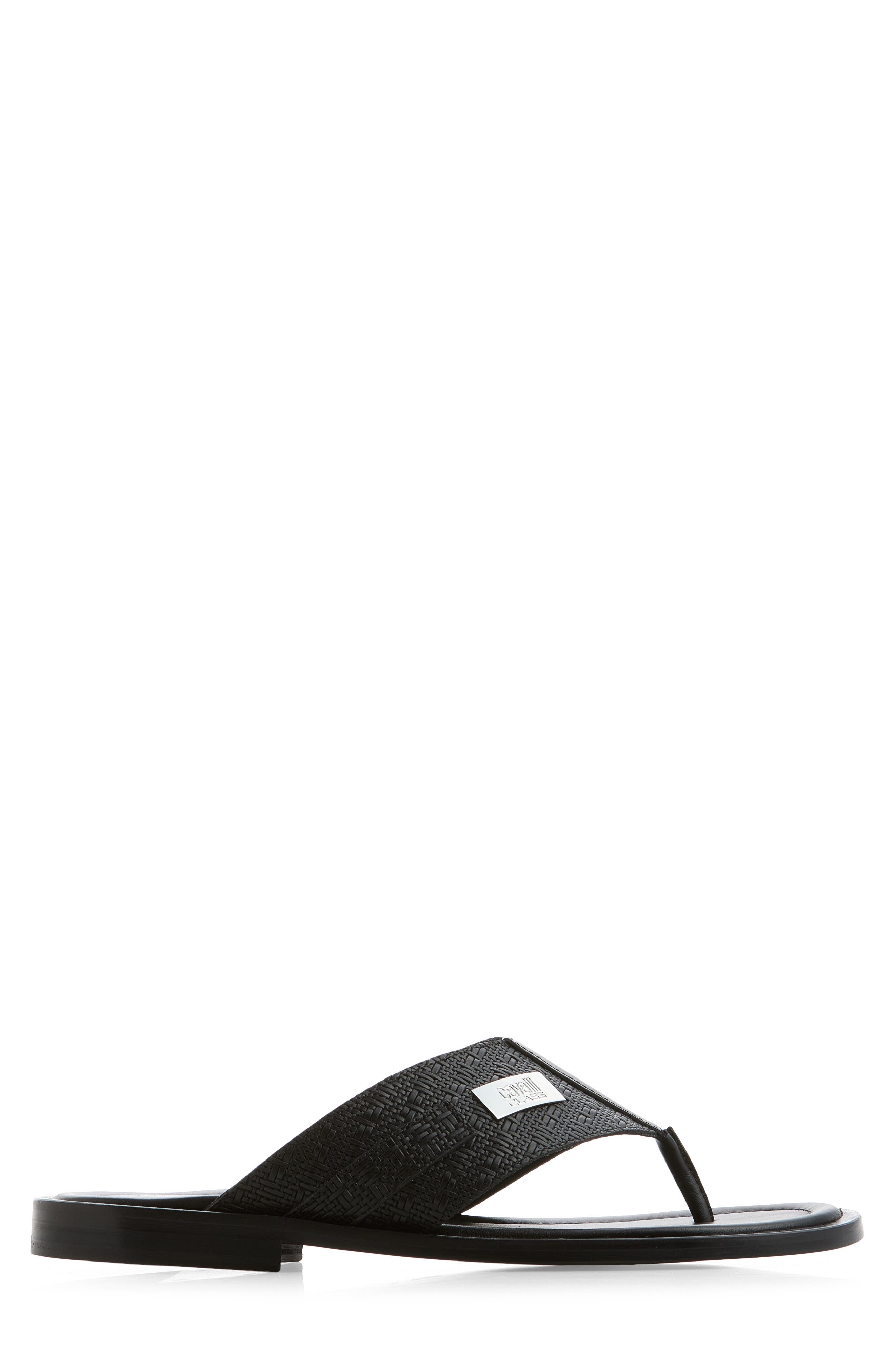 Roberto Cavalli Flip Flop, Alternate, color, Black