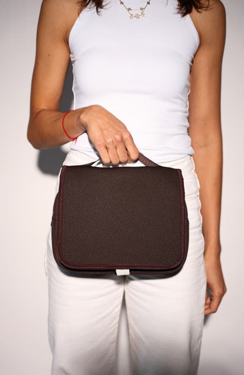 Pop Ups Brand Neoprene Water Resistant Hanging Toiletry Case In Brown