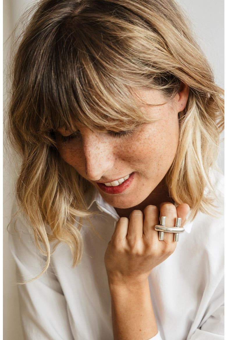 St. Moritz Bit Ring, Alternate, color, Silver