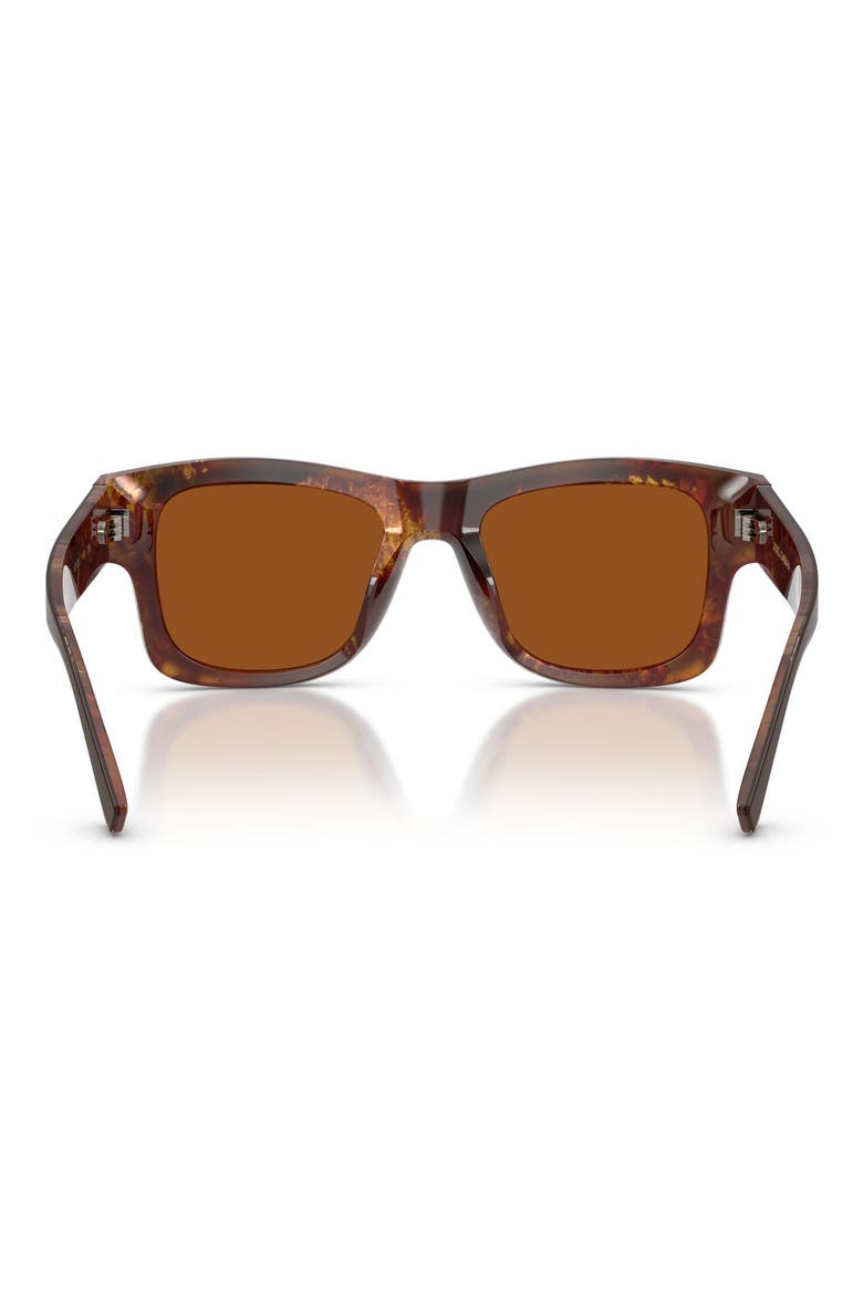 52mm Square Sunglasses, Alternate, color, TOP BROWN/ PEARL GOLD BROWN