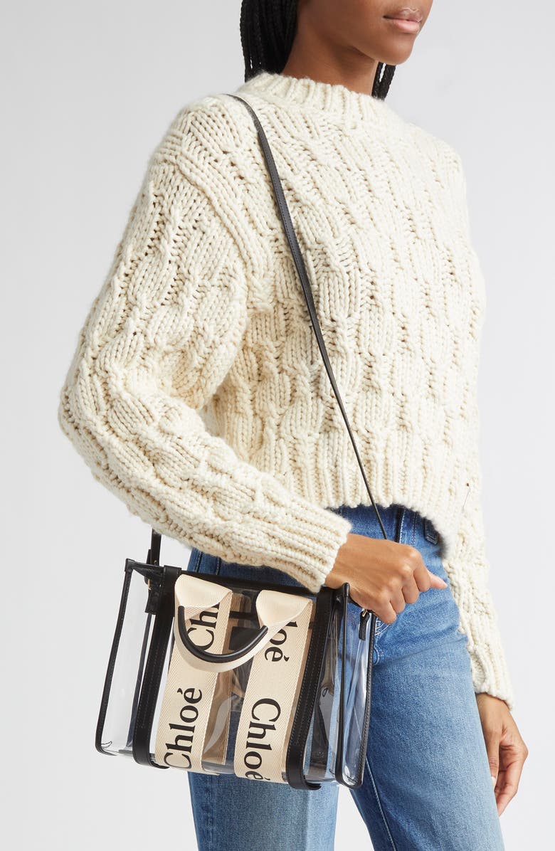 Chloé Small Woody Jelly & Leather Tote Bag, Alternate, color,