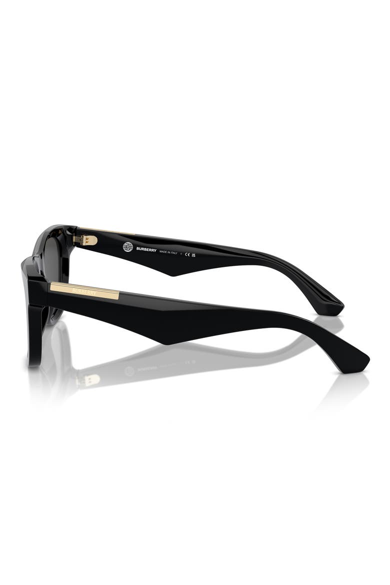 50mm Square Sunglasses, Alternate, color, BLACK