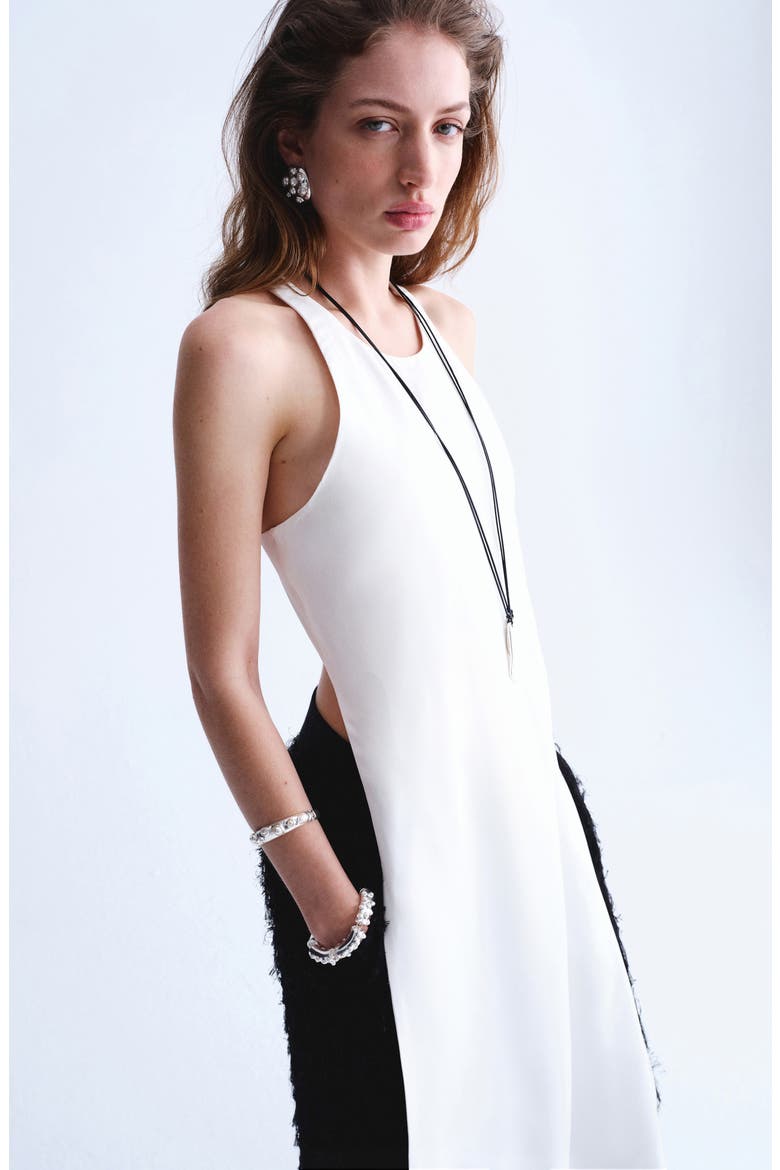 Open Back Satin Top, Alternate, color, OFF WHITE