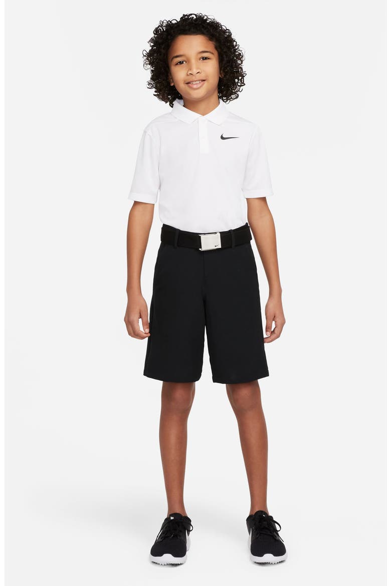 Kids' Short Sleeve Solid Polo, Alternate, color, 100 WHITE/BLACK