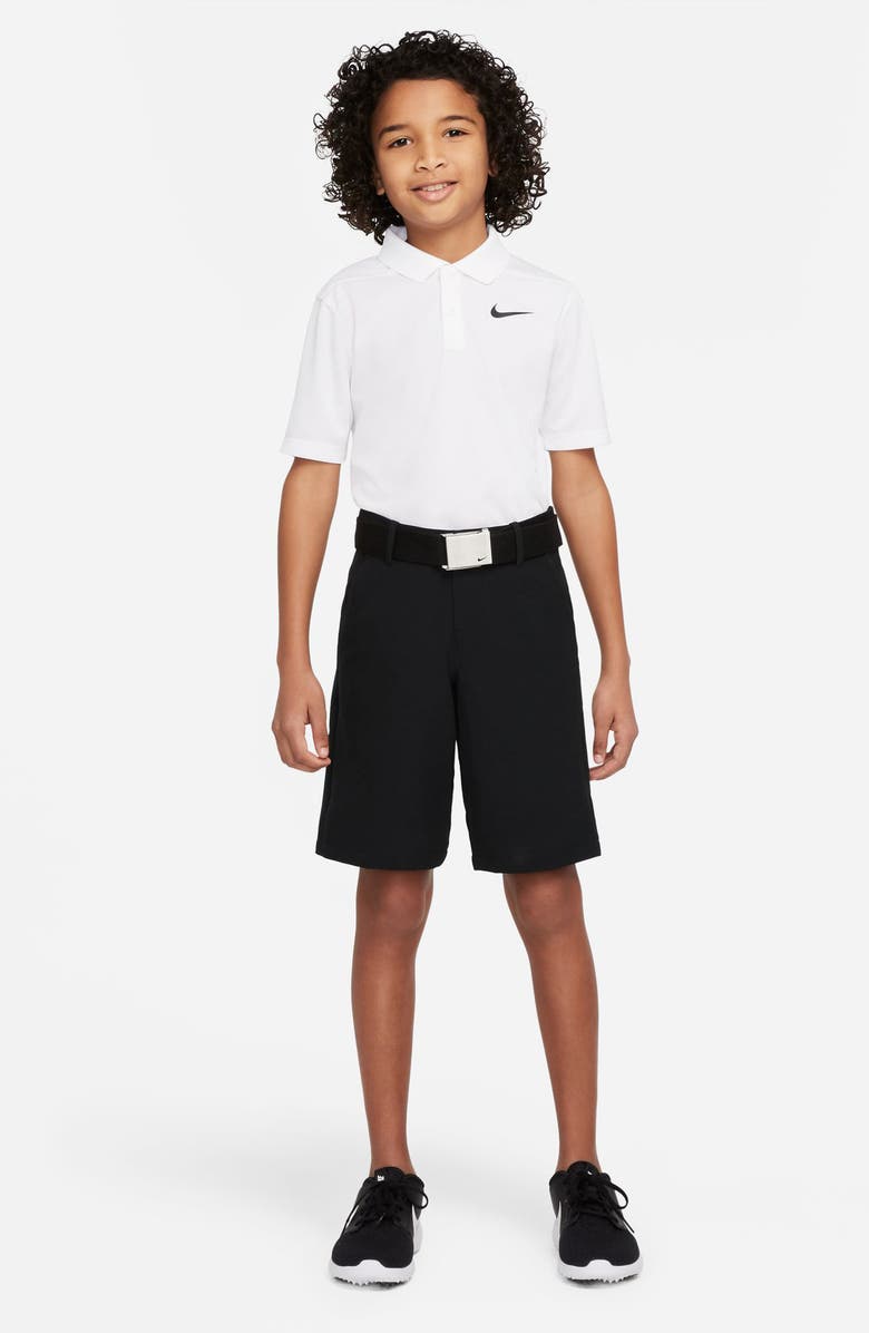 Nike Kids' Short Sleeve Solid Polo, Alternate, color, 100 White/Black