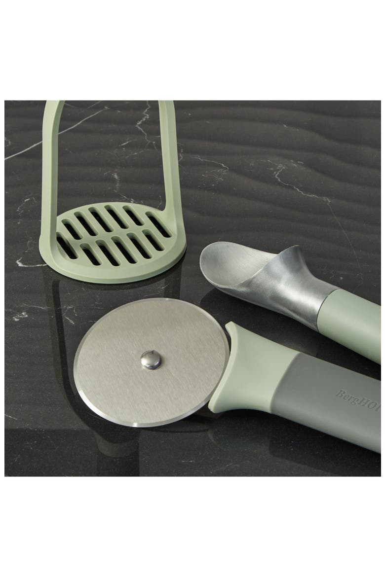 Leo 3-Piece Kitchen Tool Set, Alternate, color, GREEN