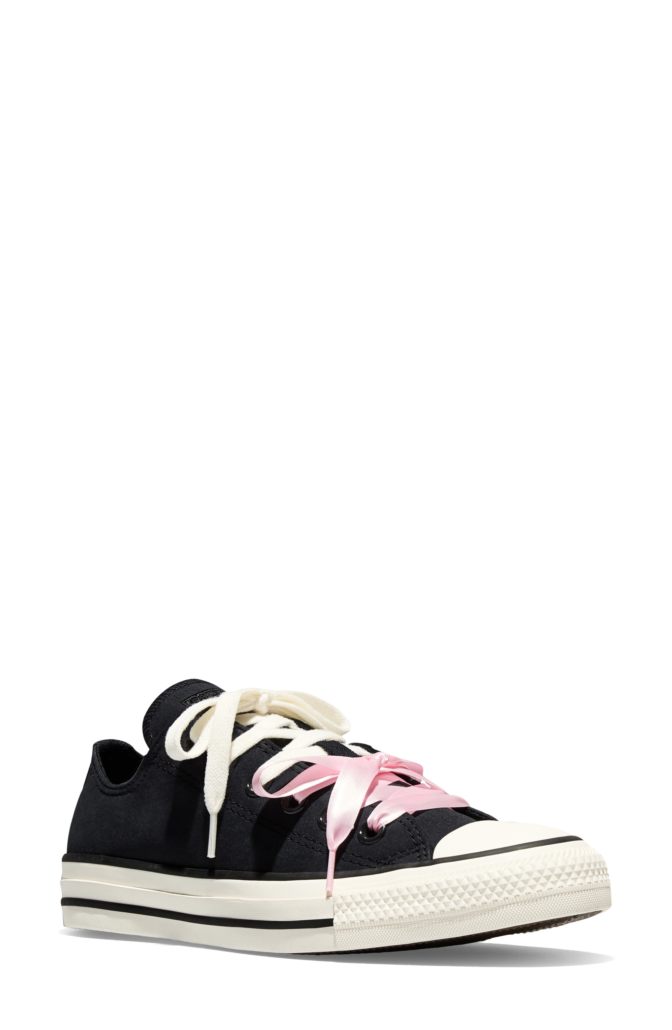 Converse Gender Inclusive Chuck Taylor All Star Peached Low Top Sneaker, Main, color, Black/ White/ Decade Pink