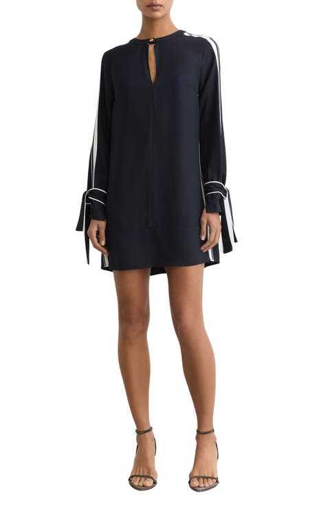 Tammy Long Sleeve Tipped Shift Dress