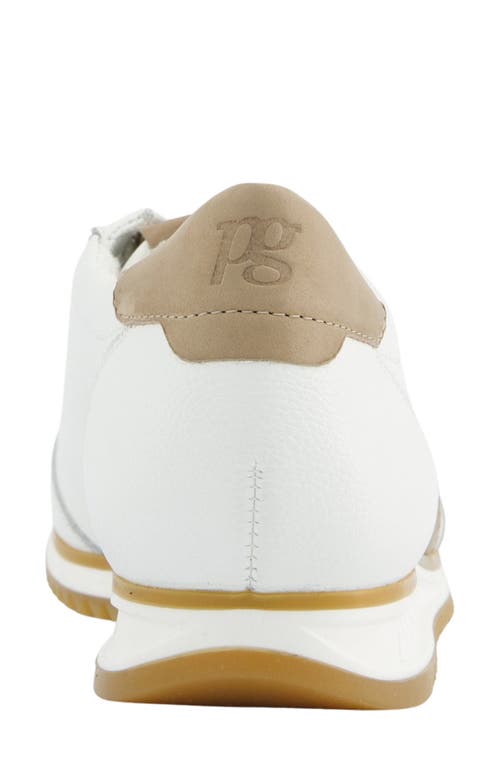 Paul Green Bellevue Sneaker In White Antelope Combo