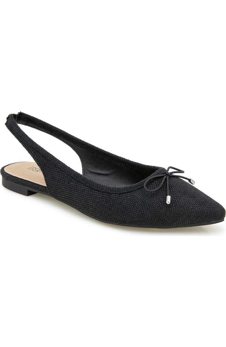 Esprit Petria Slingback Flat, Main, color, Black Linen