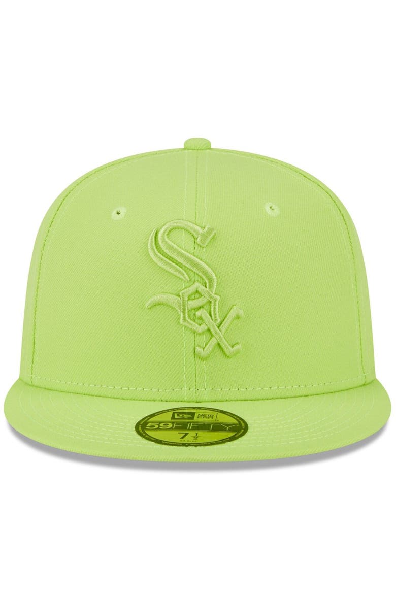 Men's New Era Neon Green Chicago White Sox 2023 Spring Color Basic 59FIFTY Fitted Hat, Alternate, color, Neon Green