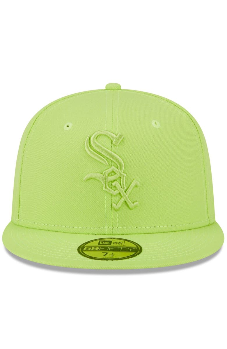 New Era Men's New Era Neon Green Chicago White Sox 2023 Spring Color Basic 59FIFTY Fitted Hat, Alternate, color, Neon Green
