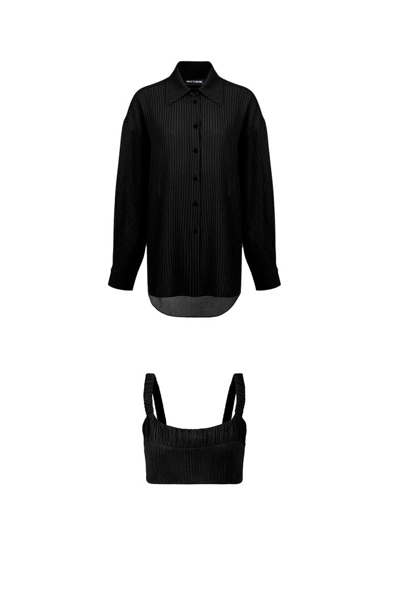 Nocturne Oversized Twin Set Shirt, Alternate, color, 