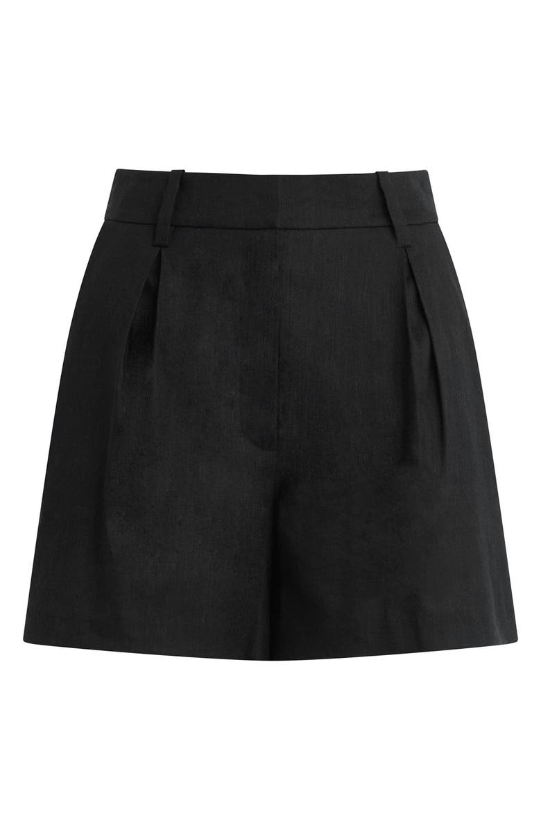 Favorite Daughter The Favorite Linen Blend Shorts, Alternate, color, Black