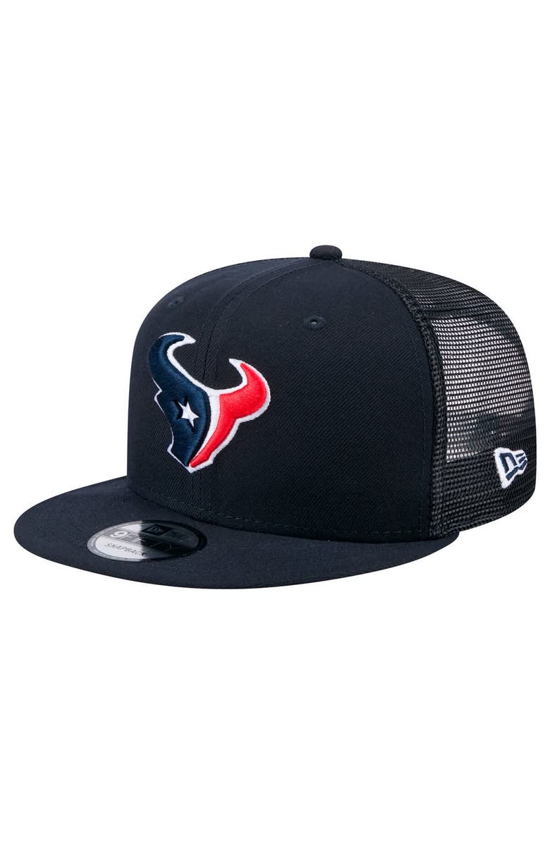 New Era Men's New Era Navy Houston Texans Main Trucker 9FIFTY Snapback Hat, Main, color, Navy