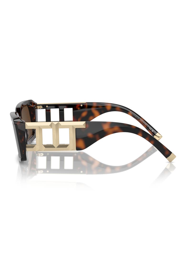 62mm Oversize Rectangular Sunglasses, Alternate, color, HAVANA