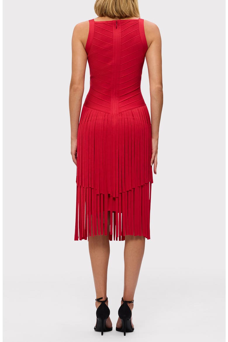 The Mischa Fringe Midi Dress, Alternate, color, LIPSTICK RED