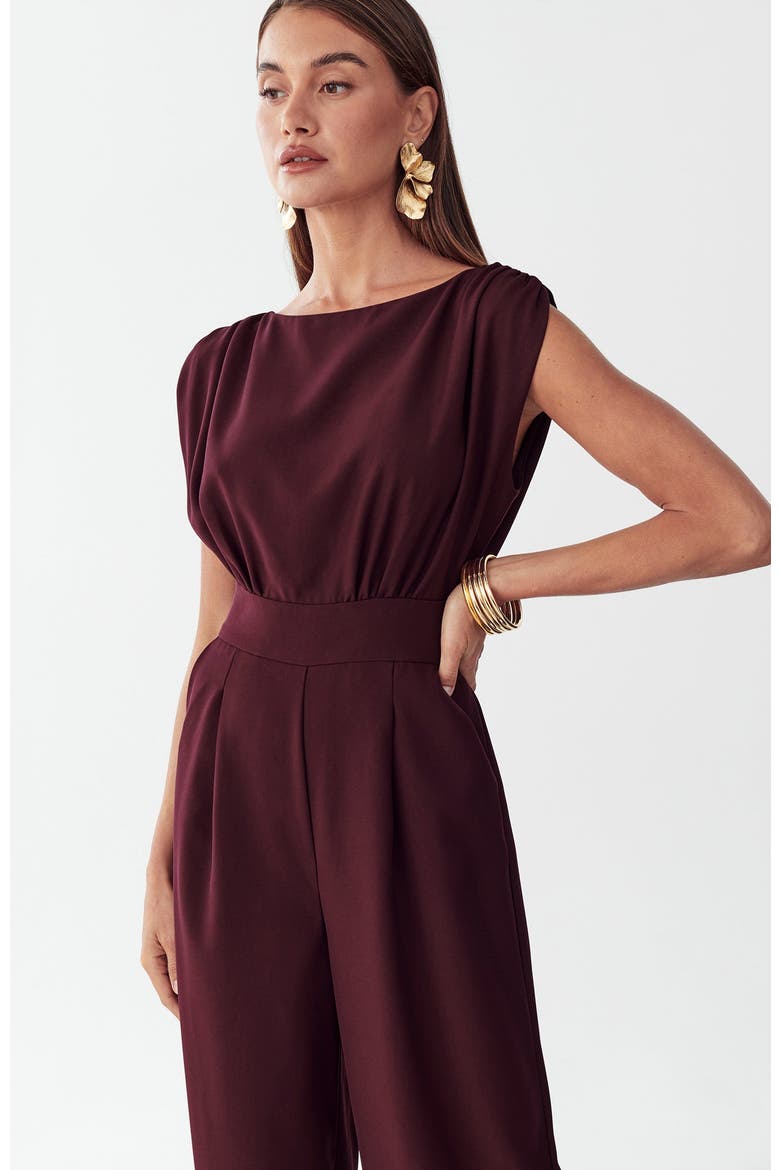 Stella Jumpsuit, Alternate, color, Wine