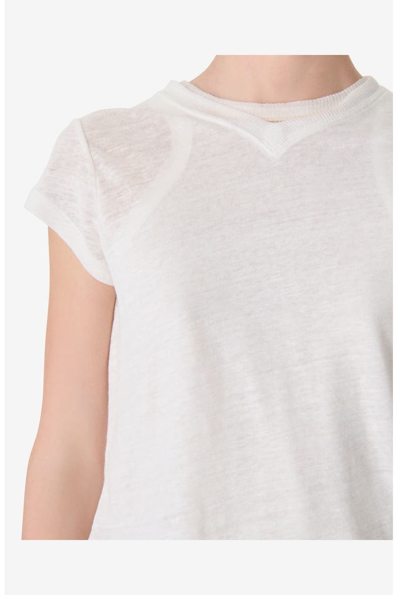 Sybel V-Neck T-Shirt, Alternate, color, PORCELAIN