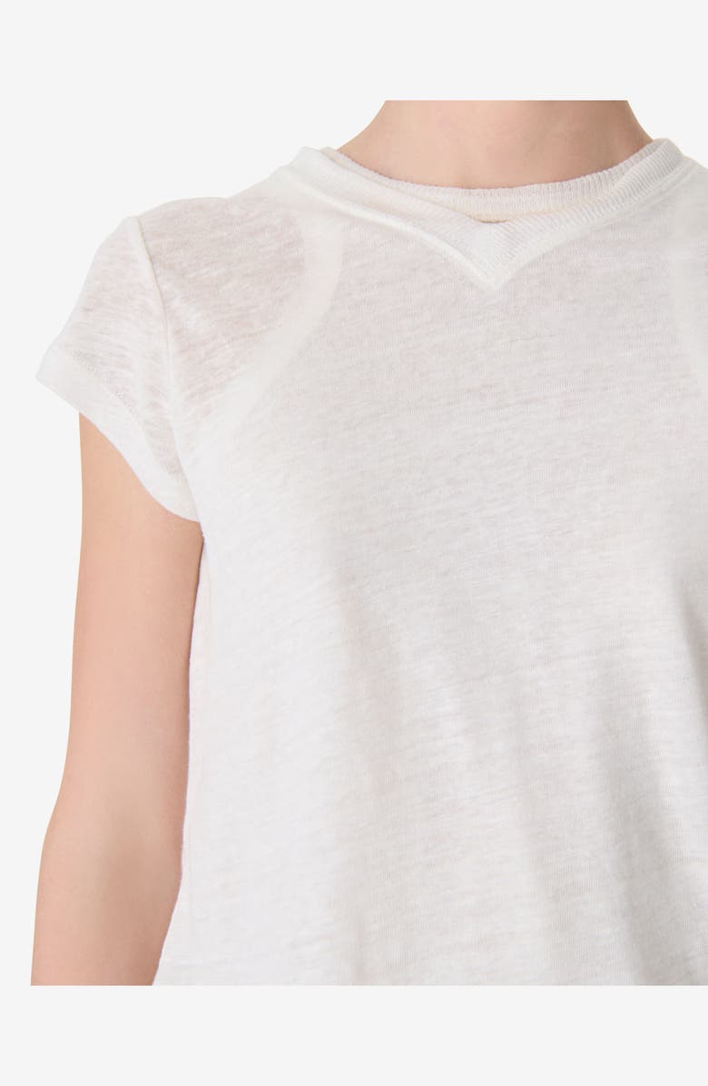IRO Sybel V-Neck T-Shirt, Alternate, color, Porcelain