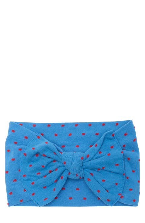 Polka Dot Knotted Bow Headband (Baby)