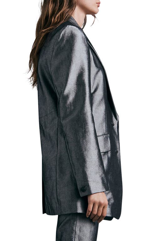 Rag & Bone Charles Shine Boyfriend Blazer In Shine