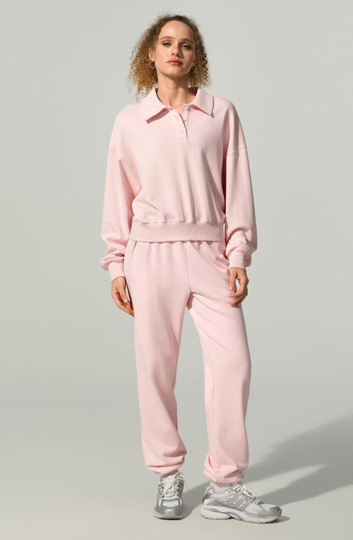 Lilysilk Heirloom '89 Polo Sweatshirt In Pink
