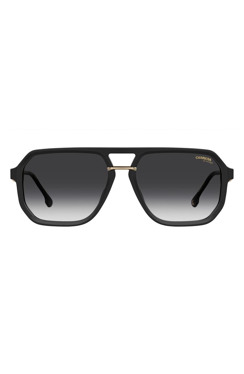 Carrera Eyewear Victory 58mm Gradient Rectangular Sunglasses, Main, color, 
