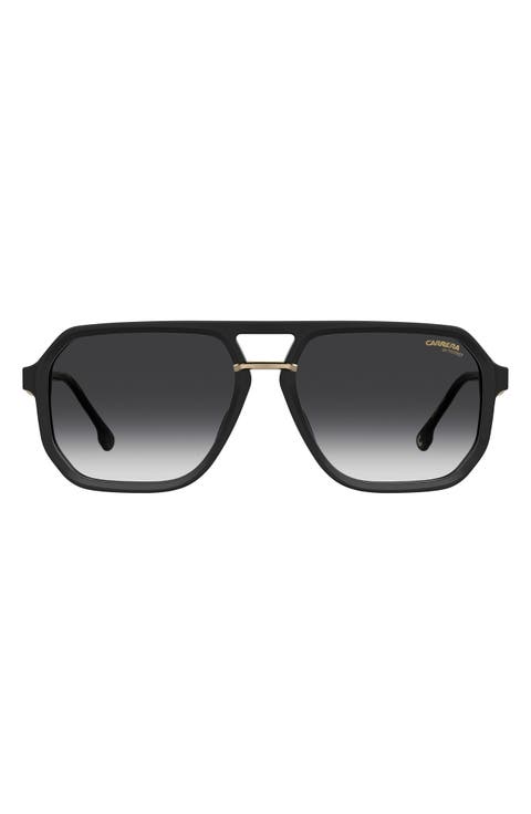 Victory 58mm Gradient Rectangular Sunglasses
