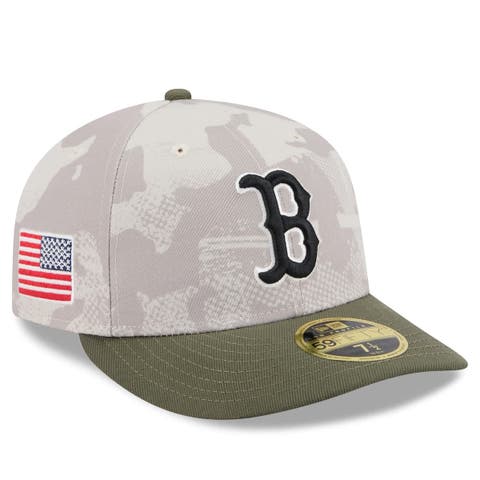 Men's New Era Light Beige/Olive Boston Red Sox 2025 Armed Forces Day Low Profile 59FIFTY Fitted Hat